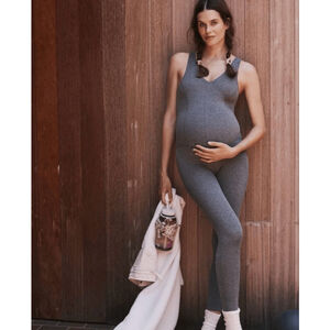 Free People Movement x Hatch Never Better Onesie NWT Size Medium Gray